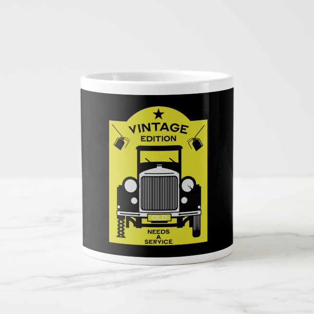 Sexagenariska Grattis på födelsedagen över Backe Jumbo Mugg (Framsidan)