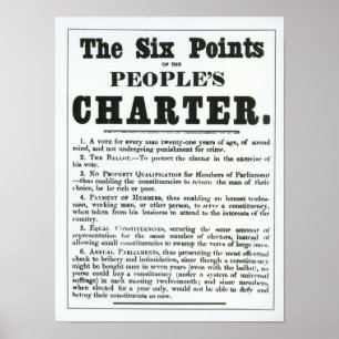 Sexen pekar av folkets charter poster