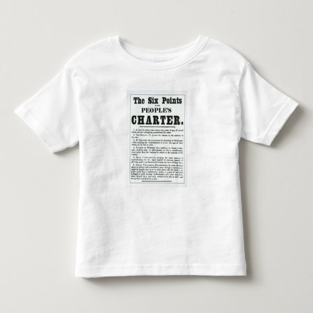 Sexen pekar av folkets charter tee shirt (Framsida)