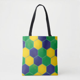 Sexhörnig Brasilien design Tygkasse