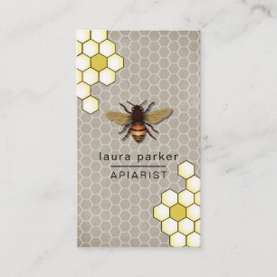 Sexhörning för Apiarist för bihonungsäljare Visitkort
