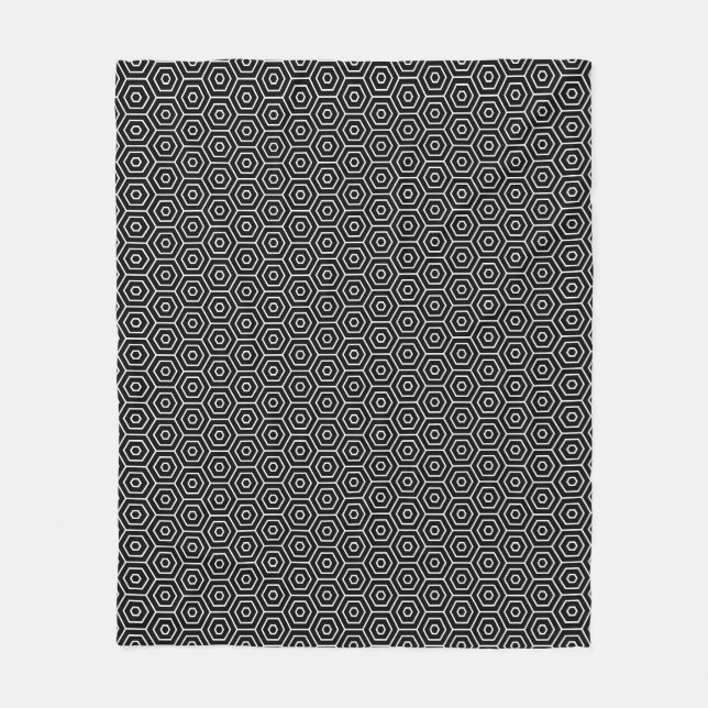 Sexhörningar texturerar det geometriska mönster fleecefilt (Framsidan)
