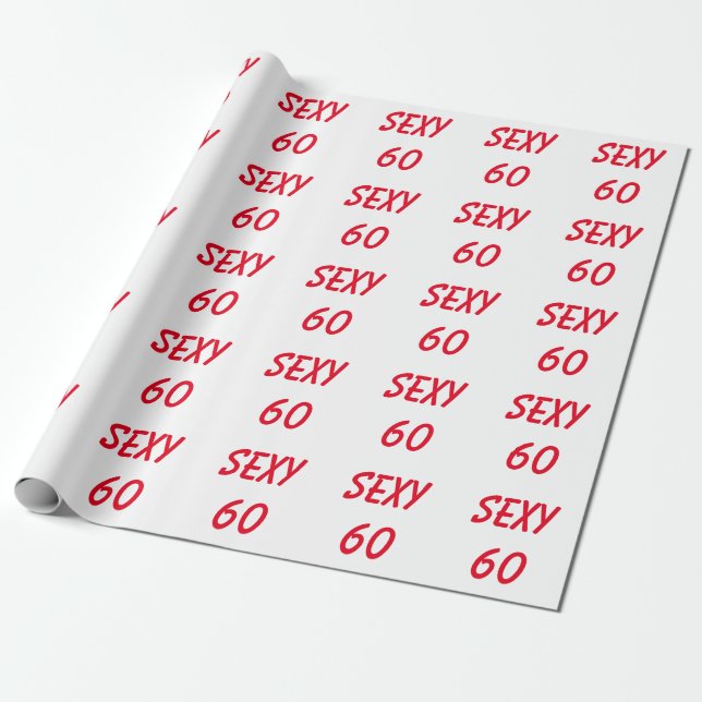 Sexig 60-års födelsedagspresentpapper presentpapper (Utrullad)