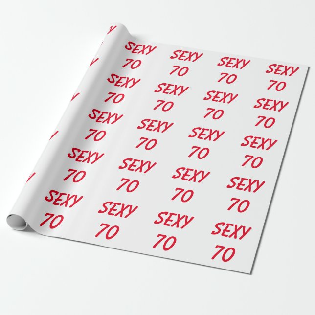 Sexig 70-års sjuttioårsdag Presentpapper (Utrullad)