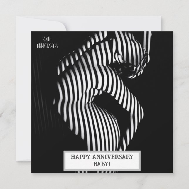 Sexig bröllopsjubileum Naughty  Spara Datumet (Framsida)