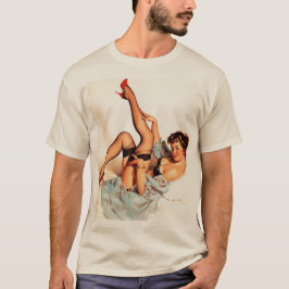 Sexig flicka för Retro pinup Tee