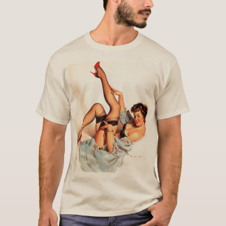 Sexig flicka för Retro pinup Tee Shirt