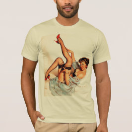 Sexig flicka för Retro pinup Tee Shirt
