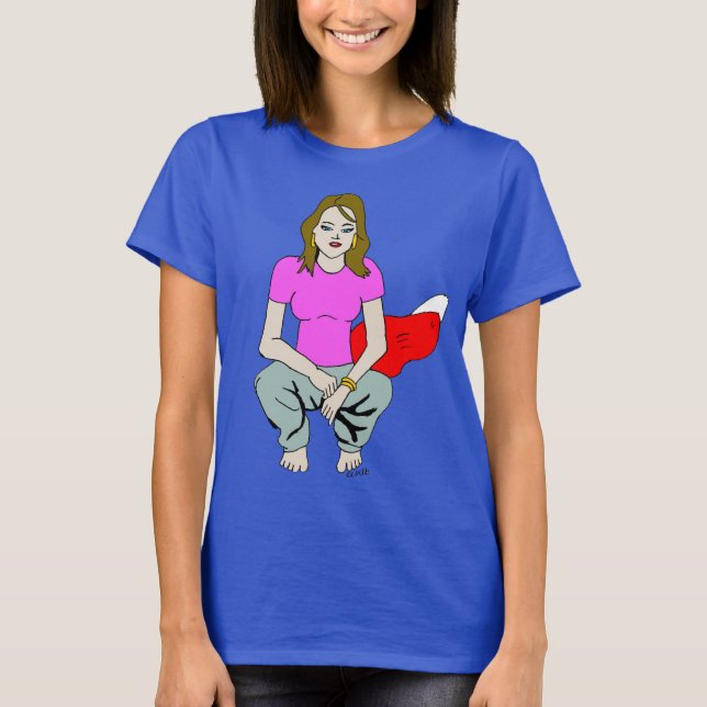 sexig flicka   t shirt (Framsida)