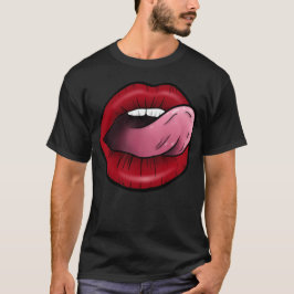 Sexig läpparmanar T-tröja för klassiker T Shirt