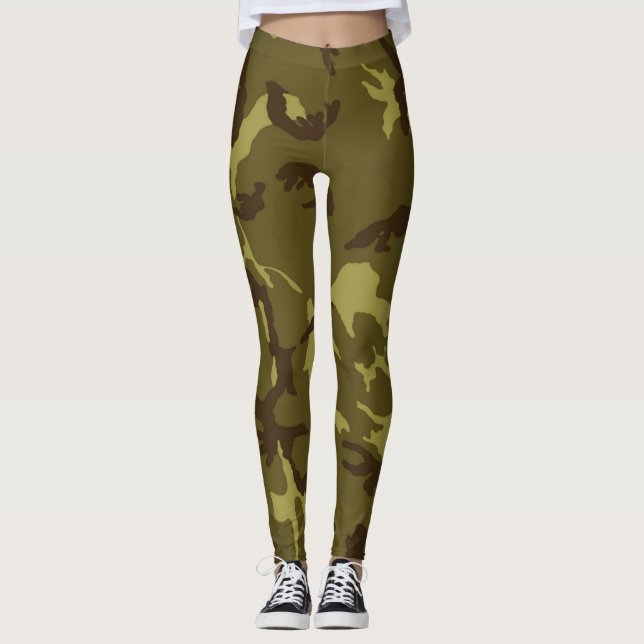 Sexig mocka Camo för översvallande Sassy flicka Leggings (Framsida)