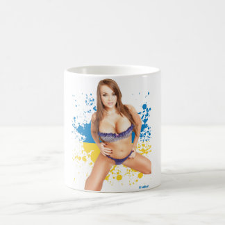 Sexig mugg för pinupflickakaffe