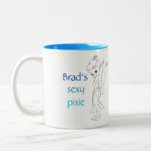 Sexig skälmskt naturväxenmugg för KM Golland Brads