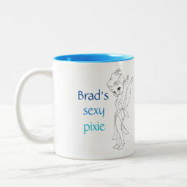 Sexig skälmskt naturväxenmugg för KM Golland Brads Två-Tonad Mugg