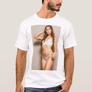 Sexig Tshirt för flicka för pinupbikinikondition T-shirt