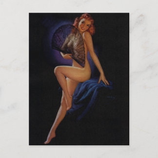 Sexig Vintage pin up flicka Konst  Postkort Vykort