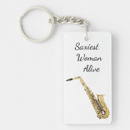 Sexigaste saxofonnyckelring nyckelring