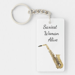 Sexigaste saxofonnyckelring nyckelring