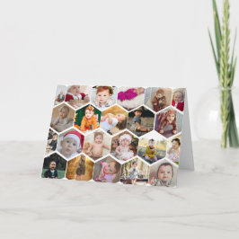 Sexkantig fotokollage kort