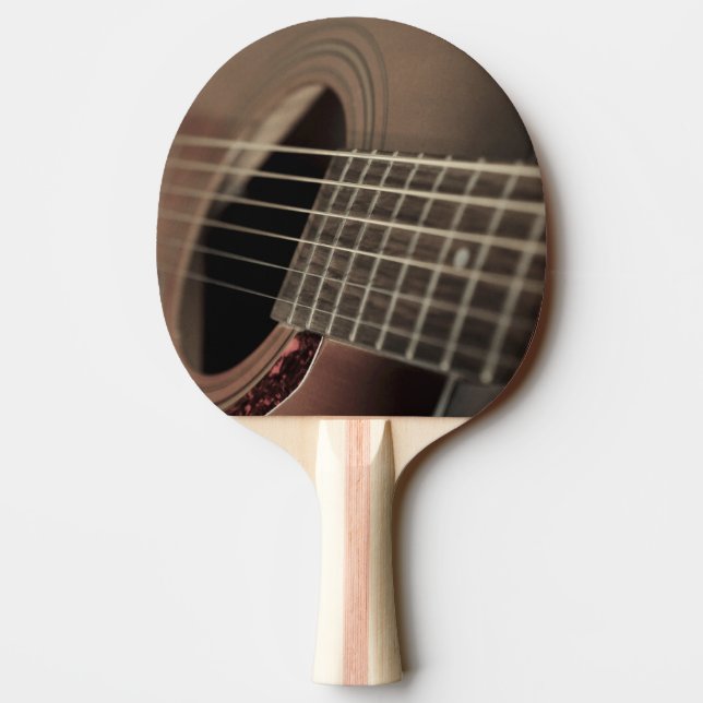 Sexsträngad Akustisk Gitarr Pingisracket (Baksidan)