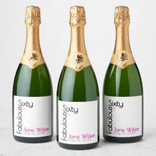 Sextio fantastisk födelsedag Chic rosa & svart