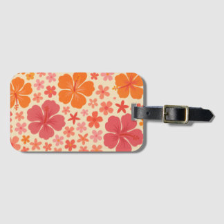 Sextio Hawaiian hibiscus mönster Bagagebricka