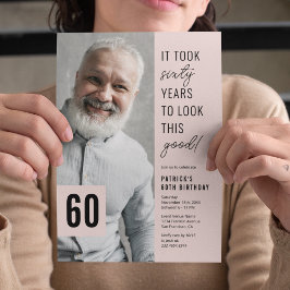 Sextio Moderna Foto 60-årsfirande Inbjudan