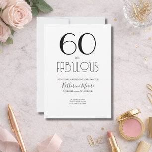 Sextio och fantastisk 50-årsfest inbjudningar