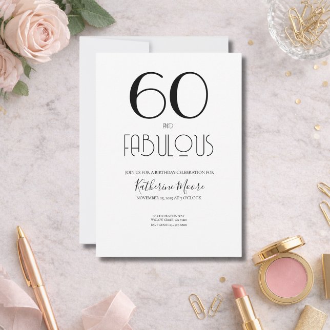 Sextio och fantastisk 50-årsfest inbjudningar (Skapare uppladdad)