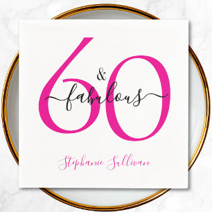 Sextio och fantastisk 60-års födelsedagsfest pappersservett