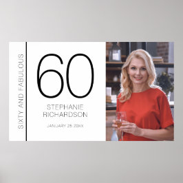 Sextio och fantastisk 60-års födelsedagsfotoposter poster