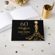 Sextio och fantastisk guldkjol svart 60-årsdag