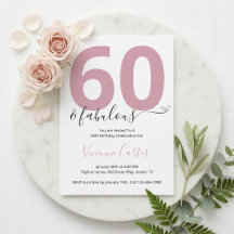 Sextio och fantastisk skript Rosa 60-årsfest