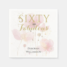 Sextio och fantastisk svart rosa 60-årsdag