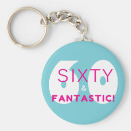 Sextio och fantastiska 60:e Födelsedagsfestens gåv Nyckelring
