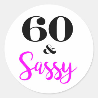 Sextio Och Fräck 60-årsdag Runt Klistermärke