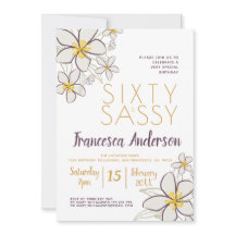 Sextio och sassy Modern Lila Guld Jasmine-Blommigt