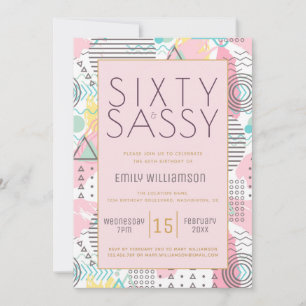 Sextio och sassy Rosa 1980-talets Memphis design, Inbjudningar