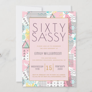 Sextio och sassy Rosa 1980-talets Memphis design, Inbjudningar