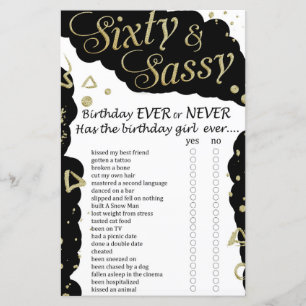 Sextio Sassy Birthday någonsin eller aldrig match