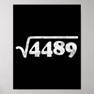 Sextio sju 67 Meme Kvadratrot 4489 Slang Matematik Poster