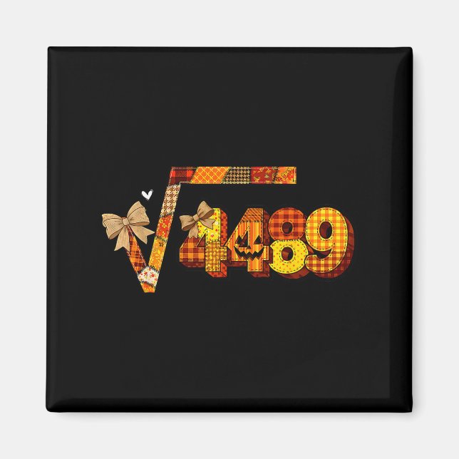 Sextio sju 67 Meme Kvadratrot 4489 Slang Math Te Magnet (Framsidan)