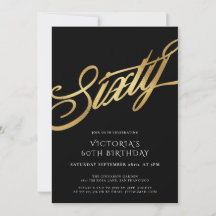 Sextio svarta Guld-typografi 60:e födelsedagen