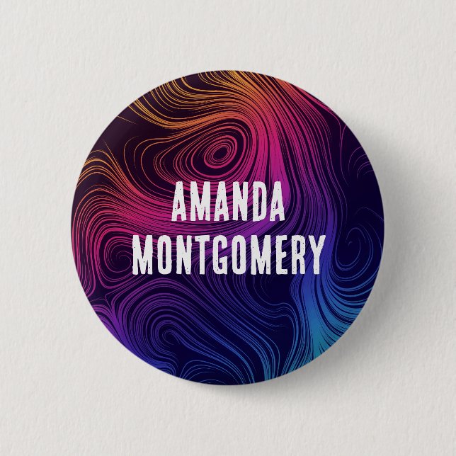 Sextio Vibe Circles & Swirls Coola Mönster Knapp (Framsida)