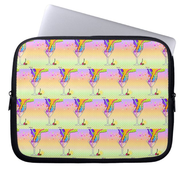SEXTITETER POP ART STIL MARTINI LAPTOP FODRAL (Framsidan)