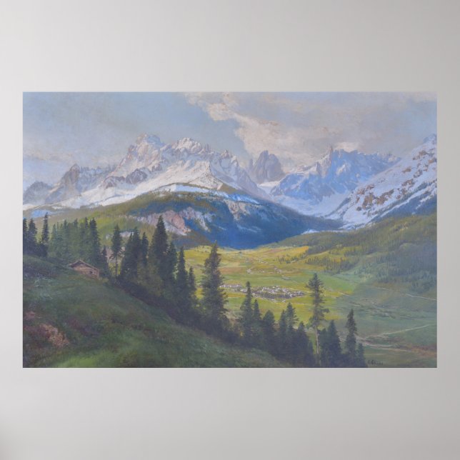 Sextner Sonnenuhr av Konrad Petrides Poster (Framsidan)