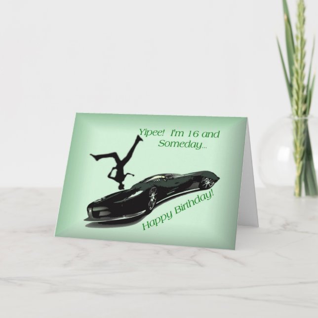 Sexton år gamla och kärlek bilar kort (Framsida)