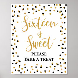 Sexton är söta Ta ett trettonmärke från födelsedag Poster