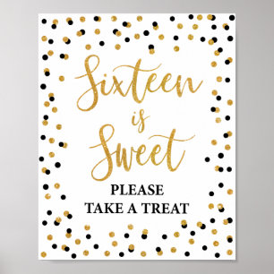 Sexton är söta Ta ett trettonmärke från födelsedag Poster