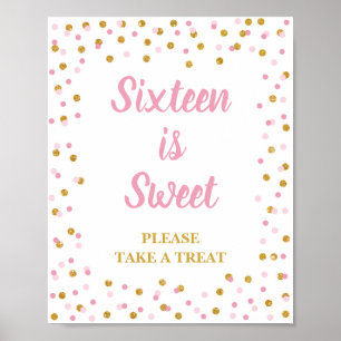 Sexton är söta Ta ett trettonmärke från födelsedag Poster